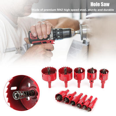 

Greensen 11pcsset 16-53mm M42 High Speed Steel Bi-Metal Holesaw Cutter Hole Saw with Core Drill Bit