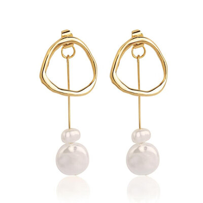 

2019 new brand design irregular gold series earrings generous simple temperament pendant earrings Korean earrings for women
