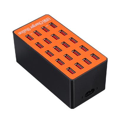 

100W 20-Port USB Wall Charger Adapter Smart Charging Station with Auto Detect Tech&Foldable Plug for iPhone 7S6S5S4S for i