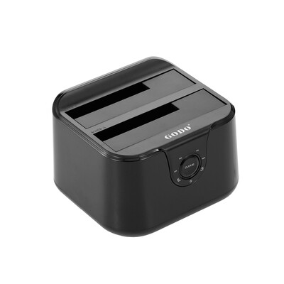 

Hard Drive Docking Station USB 30 to 2535inch SATA Hard Disk Case Dual Bay HDD SSD UASP Fast Speed Tool-free Installation Bla