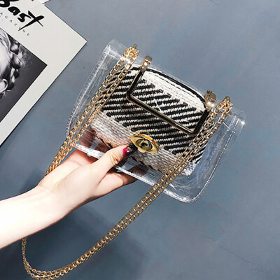 

Tailored Fashion Women Summer New Transparent Package Wild Handbag Crossbody Shoulder Bag