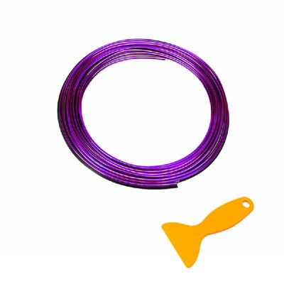 

2M Flexible Trim Moulding Strip Decorative Line Car Interior Exterior Purple