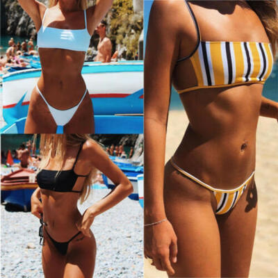 

Summer Women Swimwear Bikini Set Push-up Padded Bra Bathing Suit Swimsuit