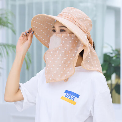 

UV protective hat sunscreen folding outdoor tea collection summer cool hat lady sun hat cool hat