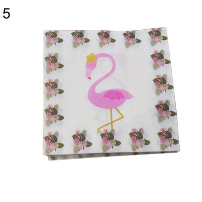 

Flamingo Paper Cup Plate Napkin Spoon Fork Box Banner Birthday Party Tableware