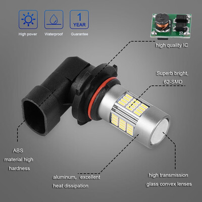 

2x Super Bright White LED 9006 HB4 High Power 80W Fog Light Driving Bulbs DRL