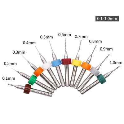 

Gobestart 10 Pcs Tool Metal Woodworking Circuit Engraving Carbide Micro CNC PCB Drill Bits