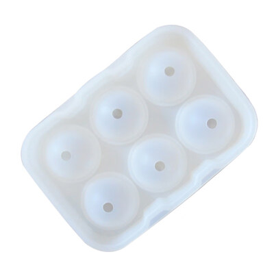 

6-slot Summer DIY Ice Cube Ball Maker Silicone Mold Tray Kitchen Party Bar Tool