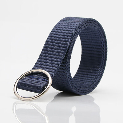 

New Unisex belt fashion high quality Nyon Round ring buckle Men belt solid color Men&Women cowboy pants belt