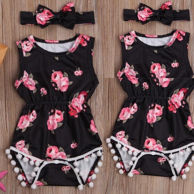 

Newborn Kid Baby Boy Girl Floral Romper Bodysuit Jumpsuit Outfit Set Clothes USA