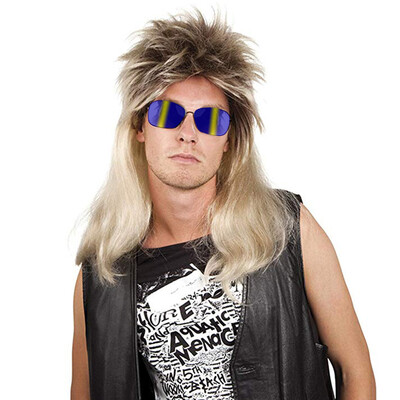 

〖Follure〗Rocker Deutscher Karne Party Wig Gold Brown Wig Type Mullet Proll Prolet Assi