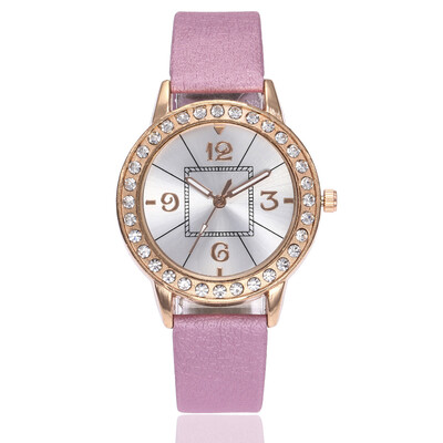 

Womens belt watch multi-color diamond digital quartz watch
