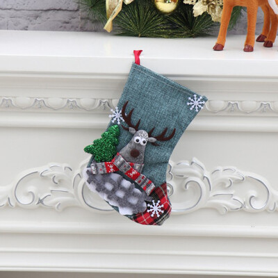 

Toponeto Christmas Candy Gift Bag Decoration Props Santa Elk Socks