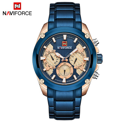 

NAVIFORCE NF9113 Quartz Watch Man Watch Top Brand Luxury Waterproof Date Week Hour Stainless Steel Watch with Calendar