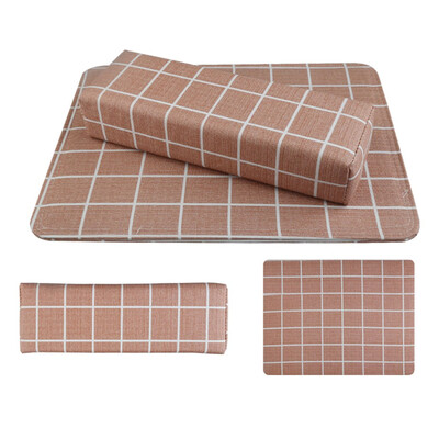 

Gobestart Macaron Checked And Striped Hand Cushion Table With Square Nail Cushion