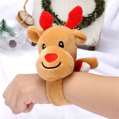 

Tailored Christmas Elk Pat Clap Bracelet Kids Band Christmas Soft Circle Wrist Gift Toys