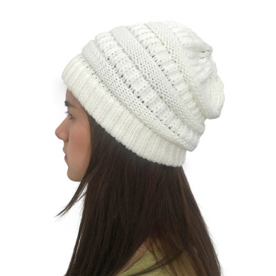 

Tailored Men Women Autumn Winter Outdoor Warm Hats Crochet Knit Holey Beanie Cap