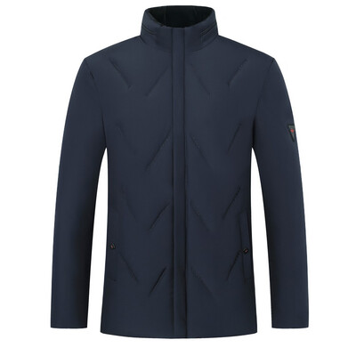 

Toponeto Fashion Mens Autumn Winter Casual Pocket Button Cotton Padded Jacket Top Coat