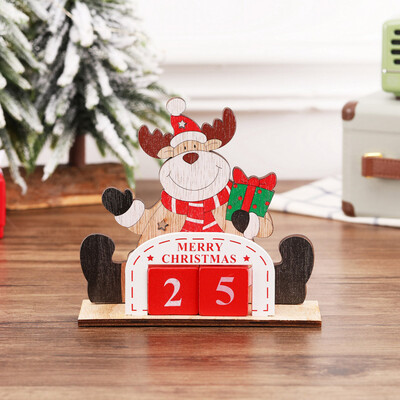 

Tailored Christmas Decoration Creative Wooden DIY Calendar Office Desktop Decoration