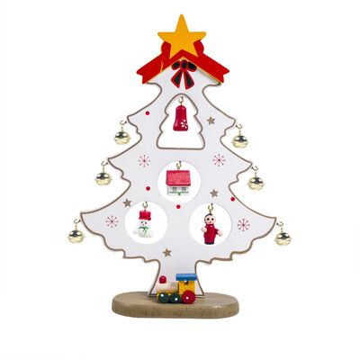 

〖Follure〗Mini Christmas tree Santa Claus Snowman Wooden Swing Decoration Party Decor