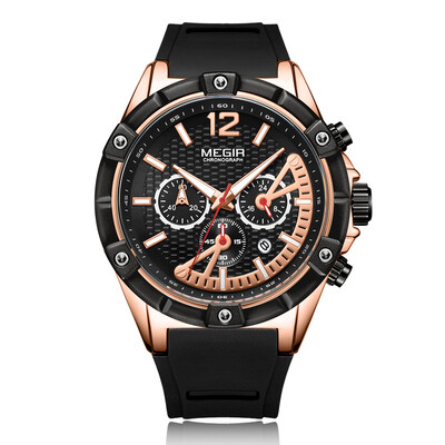 

MEGIR 2083G Sport Watch Brand Watch Luminous Man Silicone Digital Analog Hour Minute Second Calendar Chronography Waterproof Wrist