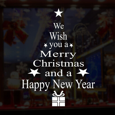 

Tailored New Year Merry Christmas Snowflake Wall Sticker Home Shop Windows Decals Decor