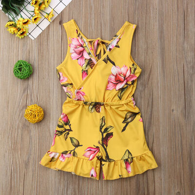 

Summer Toddler Baby Kids Girls Floral Romper Bodysuit Jumpsuit Outfit Clothes