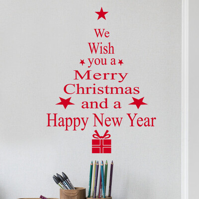 

Toponeto New Year Merry Christmas Snowflake Wall Sticker Home Shop Windows Decals Decor
