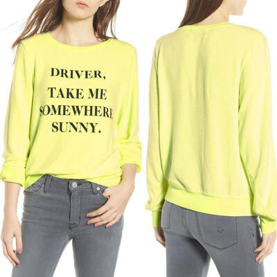 

Women´s Casual Loose Letter Print Jumper Sweatshirt Crewneck Long Sleeve Shirt Top Tee Blouse