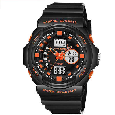 

SYNOKE Mens Digital Watch Stylish Waterproof Sports Watch With EL Backlight