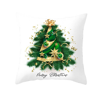 

Tailored Christmas Pillow Case Glitter Polyester Sofa Throw Cushion Cover Home Decor