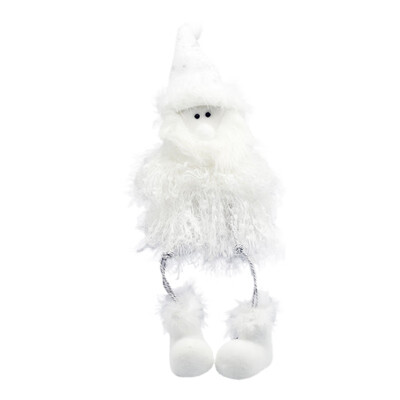 

White Snowman Shape Christmas Hanging Plush Doll Pendant Christmas Tree Door Wall Hanging Decoration House Figurine Ornaments