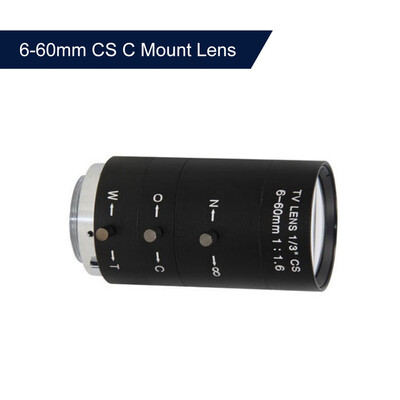

6-60mm CS C Mount Lens Manual IRIS ZOOM Varifocal F16 for CCTV Camera Industrial Microscope