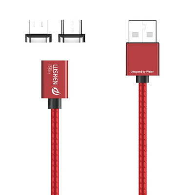 

WSKEN X1 2 in 1 Metal Magnetic Cable Micro USBType C Charger Cable Date Line Converter
