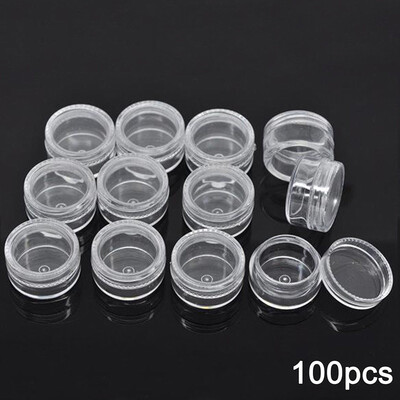 

〖Follure〗Clear Plastic Sample Container Mini Bottle Pot Jars Cosmetic Tools 5ml