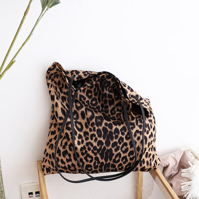 

NEW Women Bag Woman Handbags Leopard Casual Tote Shopping Bag Vintage One Shoulder Bags Woman Handbags Fashion 2018 Casual