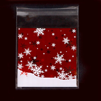 

Christmas Santa Claus Snowman Self-Adhesive Cookie Bag Biscuit Baking Packaging Bags For Snack Christmas Decoration