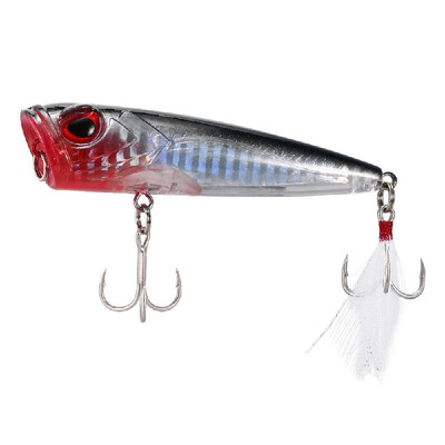 

Hard Fishing Bait Popper Fishing Lure Topwater Floating Popper Lure 3D Artificial Fishing Bait Fishing Accessory