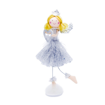 

Christmas Doll Figurine Ornaments Holiday Gift Decorations Angel With Clear Crown Decorative