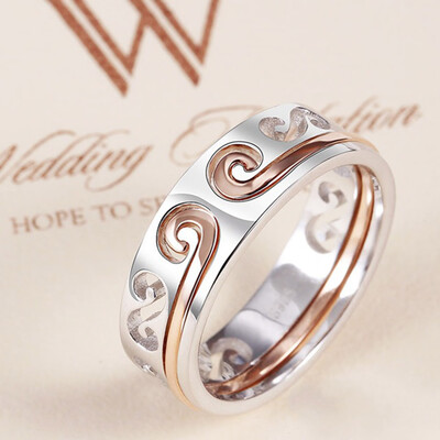 

Lovers Ring Originality 925 Sterling Silver Ring Man Woman Retro Couple Ring ValentineS Day Gift Luxury