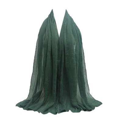 

Gobestart Fashion Pleated wrinkled cotton&linen Shawl Soft Muslim Scarf