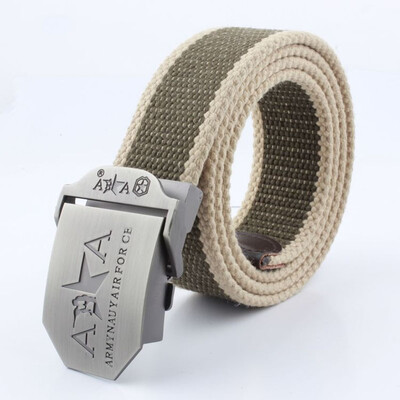 

Trend Canvas Men belt fashion Alloy Automatic buckle Men&Women belt casual sport Canvas weaving Men cowboy pants belt