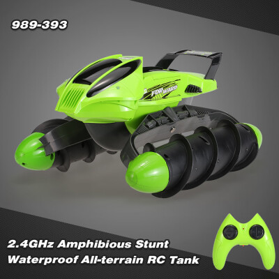 

Flytec 989-393 24GHz Amphibious Stunt Waterproof All-terrain Sand Lake Pool Grass Snow Slippery Road High Speed RC Tank