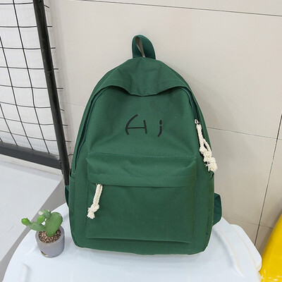 

Tailored Unisex Canvas Letter Backpack Outdoor Travel Backpack Student Bag