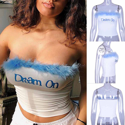 

Women Summer Strapless Bustier Crop Tops Vest Tube Bandeau Tank Top T-Shirt New