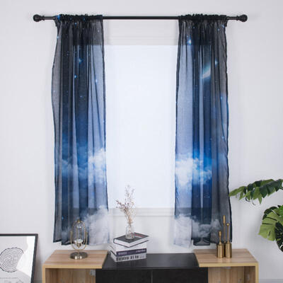 

2 Panels Blackout Blue Printed Window Panel Curtains For Bedroom Living Room 15X2 M492X656 Ft
