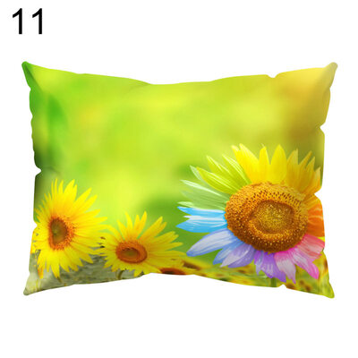 

Sunflower Printed Rectangle Throw Pillow Case Sofa Bed Cushion Cover Home Decor
