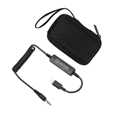 

BOYA 35C- 35mm to Lightning Connector Audio Cable for 35mm Self-powered Microphones to be Used for iOS Devices for iPhone iPad