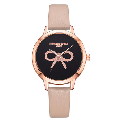

Fashion Women Watches Embossed Butterfly Pattern Dial Ladies Quartz Wristwatch Simple Leather Strap Clock Zegarki Damskie