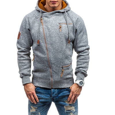 

Men\s Casual Cationic Long-Sleeved Slim Hoodie